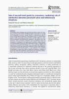 Sale of Second-hand Goods by Consumers: Mediating Role of Satisfaction Between Perceived Value and Behavioural Intentions