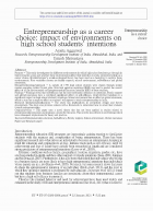 Entrepreneurship as a Career Choice: Impact of Environments on High School Students’ Intentions