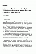 Entrepreneurship Development: A Key to Building a New Economy in the Mekong-Ganga Cooperation (MGC) Region